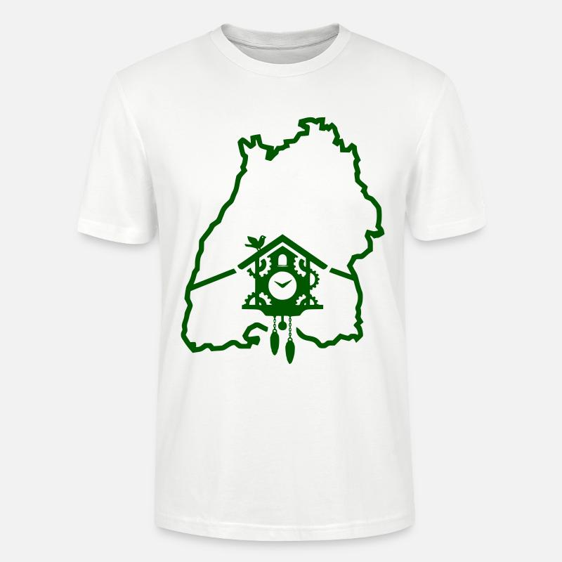 Période de Ländle : Silhouette du Bade-Wurtemberg - T-shirt bio CRAFTER Stanley Stella Unisexe - blanc