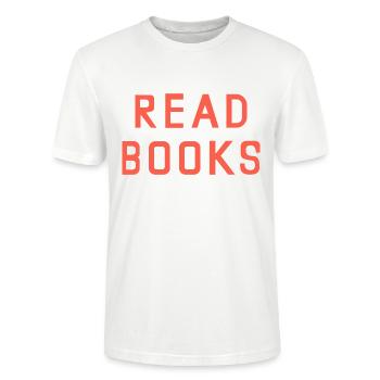 Chesapeake Shores Bree O'Brien Buch lesen T-Shirt - Stanley/Stella Unisex Bio-T-Shirt CRAFTER - Weiß - Vorne - Alina (178cm) & Michal (187cm)