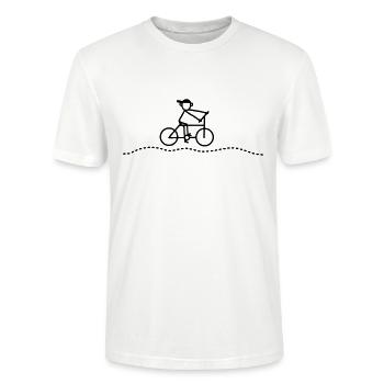 Radfahrer - Fahrrad - Stanley/Stella Unisex Bio-T-Shirt CRAFTER - Weiß - Vorne - Alina (178cm) & Michal (187cm)