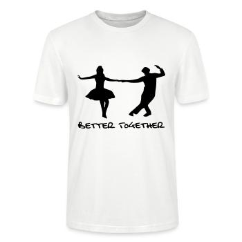 Tanzpaar, Rock'n'Roll Tanz, Paar - Better Together - Stanley/Stella Unisex Bio-T-Shirt CRAFTER - Weiß - Vorne - Alina (178cm) & Michal (187cm)