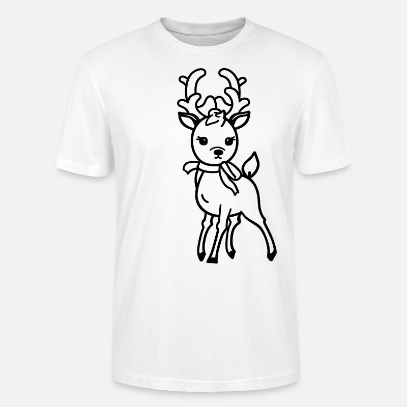 Cerf - T-shirt bio CRAFTER Stanley Stella Unisexe - blanc