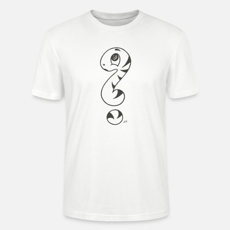 Point d’interrogation serpent - T-shirt bio CRAFTER Stanley Stella Unisexe - blanc