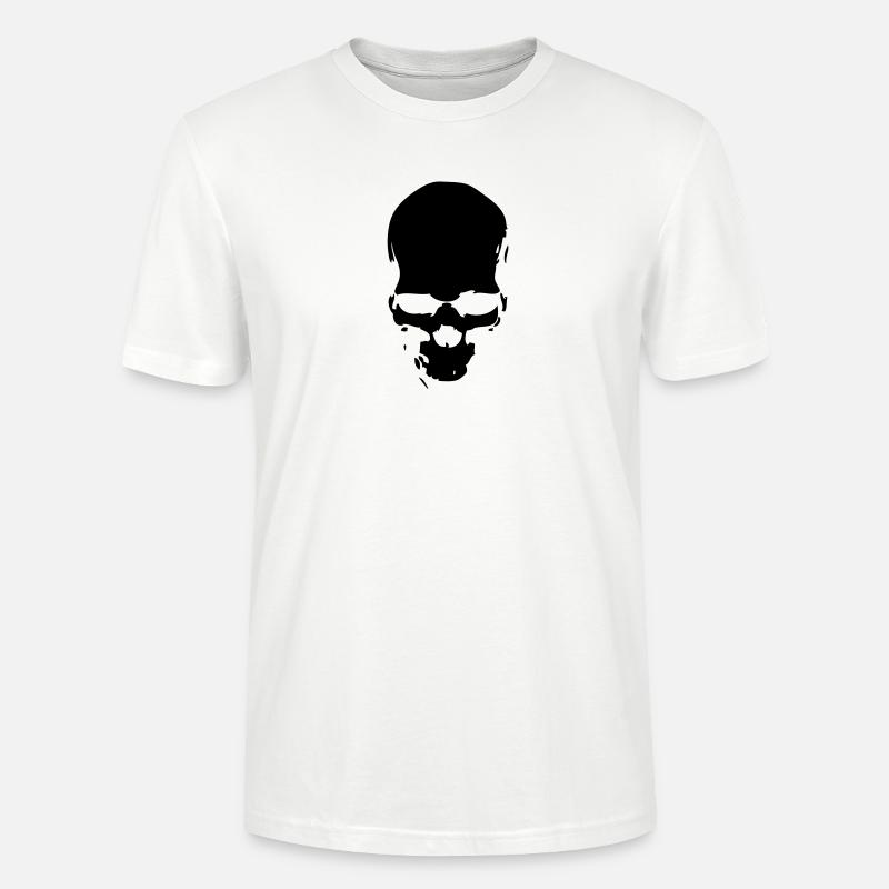 tete mort skull pirate2 - T-shirt bio CRAFTER Stanley Stella Unisexe - blanc