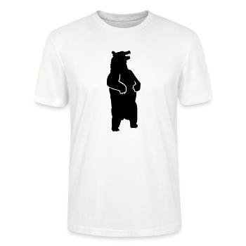 Bär - Stanley/Stella Unisex Bio-T-Shirt CRAFTER - Weiß - Vorne - Alina (178cm) & Michal (187cm)