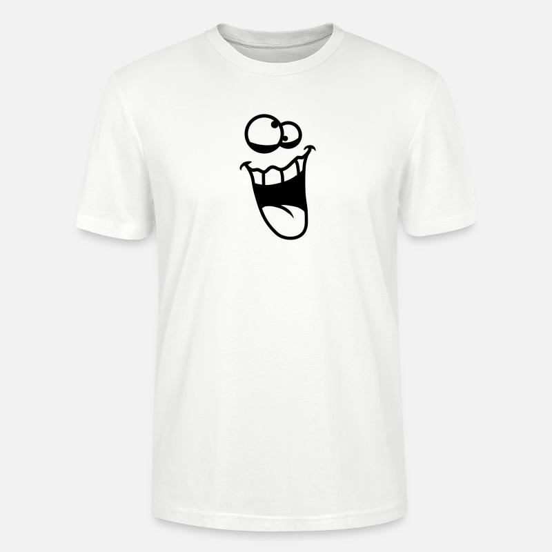Crazy Face - Stanley/Stella Unisex Bio-T-Shirt CRAFTER - Weiß