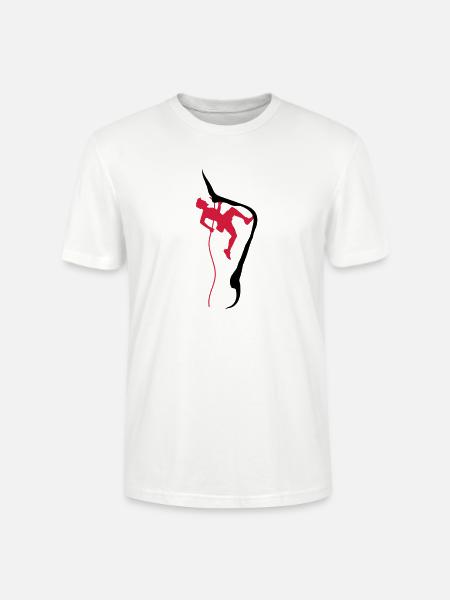 Climbing rope climber - Stanley/Stella CRAFTER Unisex Organic T-Shirt - white