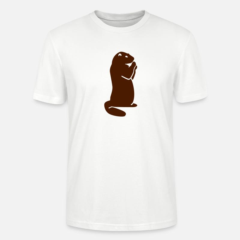 Murmeltier - Stanley/Stella Unisex Bio-T-Shirt CRAFTER - Weiß