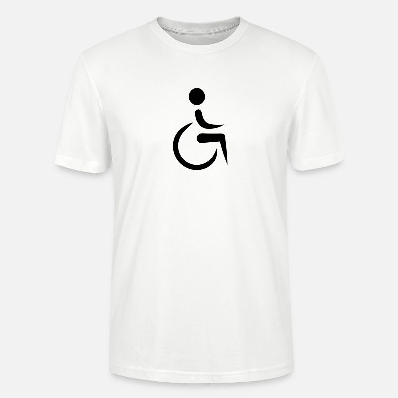 Rollstuhl - Stanley/Stella Unisex Bio-T-Shirt CRAFTER - Weiß