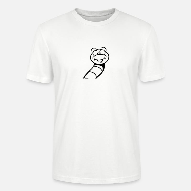 Ver mignon drôle - T-shirt bio CRAFTER Stanley Stella Unisexe - blanc