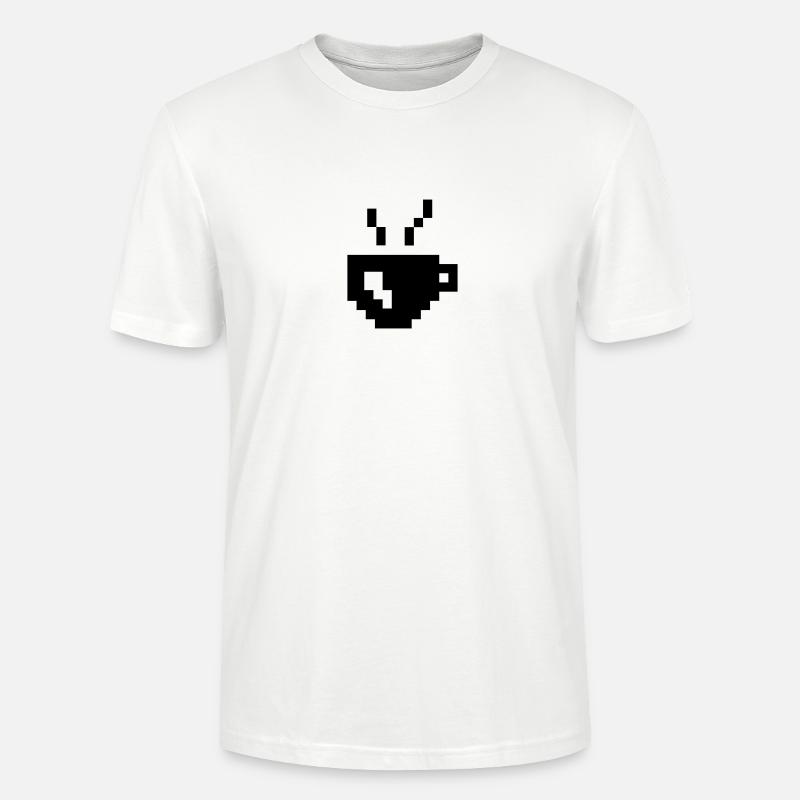 Coffee Pixel - T-shirt bio CRAFTER Stanley Stella Unisexe - blanc