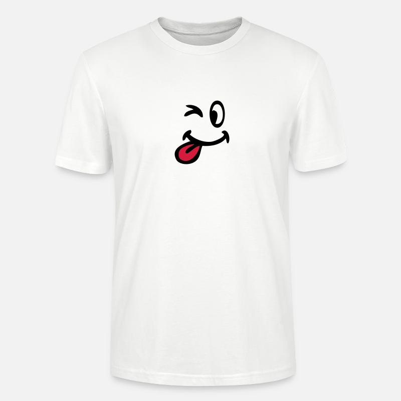 smiley clin oeil 3105 - T-shirt bio CRAFTER Stanley Stella Unisexe - blanc