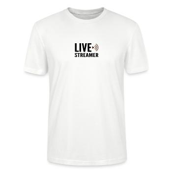 Streamer live streamer - Stanley/Stella CRAFTER Unisex Organic T-Shirt - white - Front - Alina (178cm) & Michal (187cm)