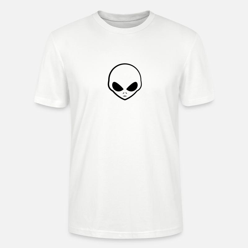 Kopf Logo Alien cool gris - T-shirt bio CRAFTER Stanley Stella Unisexe - blanc