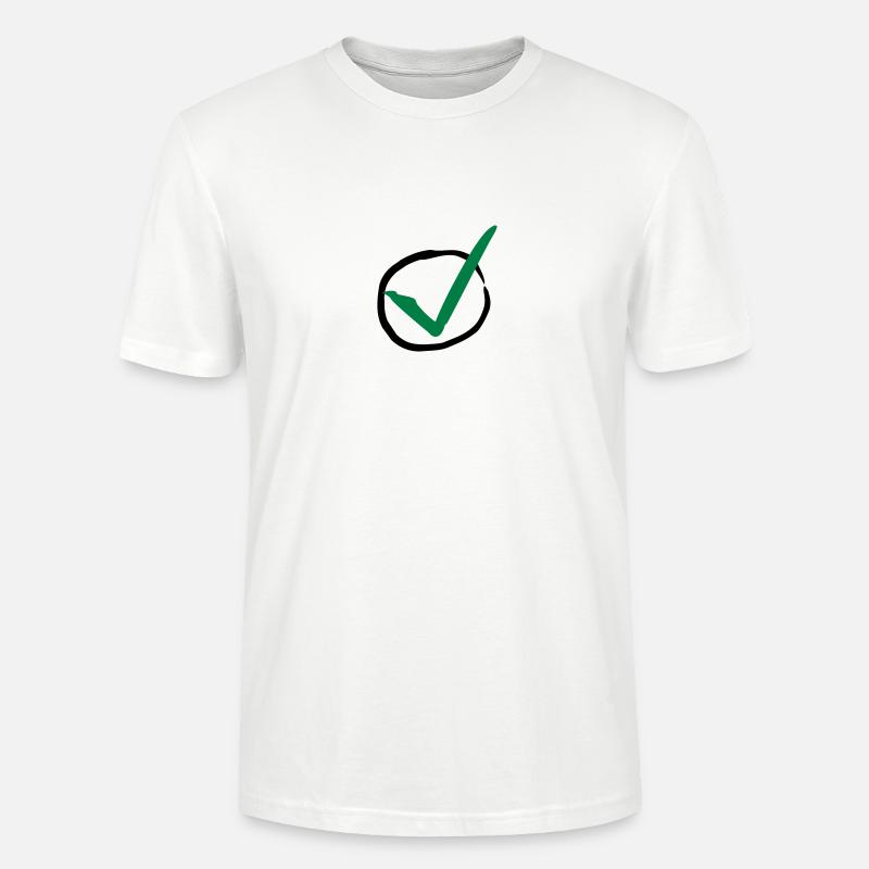 Checkmark - T-shirt bio CRAFTER Stanley Stella Unisexe - blanc