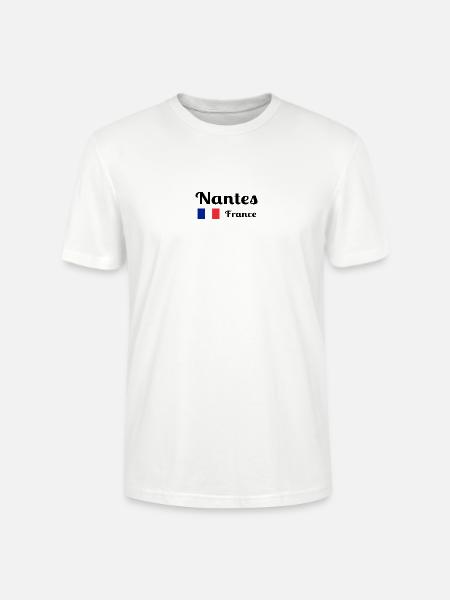 Nantes France- Stylish prints - Stanley/Stella CRAFTER Unisex Organic T-Shirt - white