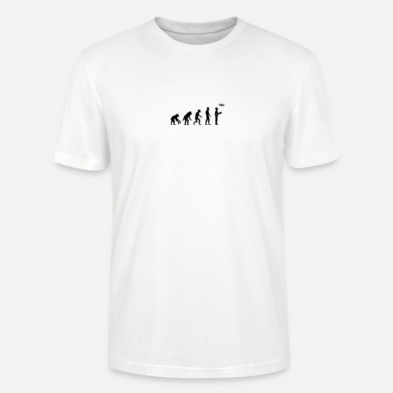 Drohnen Pilot Evolution Entwicklung lustig Design - Stanley/Stella Unisex Bio-T-Shirt CRAFTER - Weiß