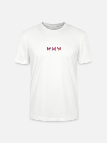 Bunte Schmetterlingsvielfalt - Stanley/Stella Unisex Bio-T-Shirt CRAFTER - Weiß