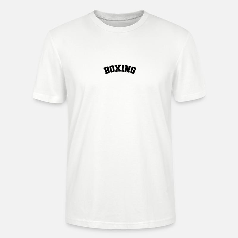 Boxe simple design lettrage - T-shirt bio CRAFTER Stanley Stella Unisexe - blanc