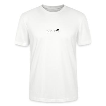 Herzschlag Elefant - Stanley/Stella Unisex Bio-T-Shirt CRAFTER - Weiß - Vorne - Alina (178cm) & Michal (187cm)