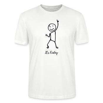 friday 1 - Stanley/Stella Unisex Bio-T-Shirt CRAFTER - Weiß - Vorne - Alina (178cm) & Michal (187cm)