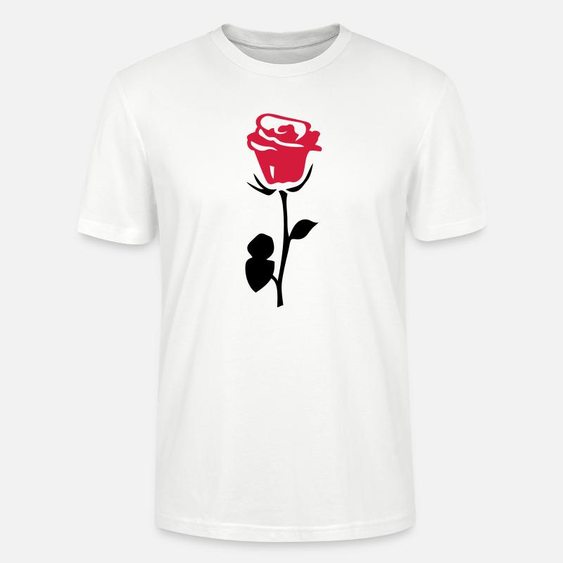 rosa Blume - Stanley/Stella Unisex Bio-T-Shirt CRAFTER - Weiß