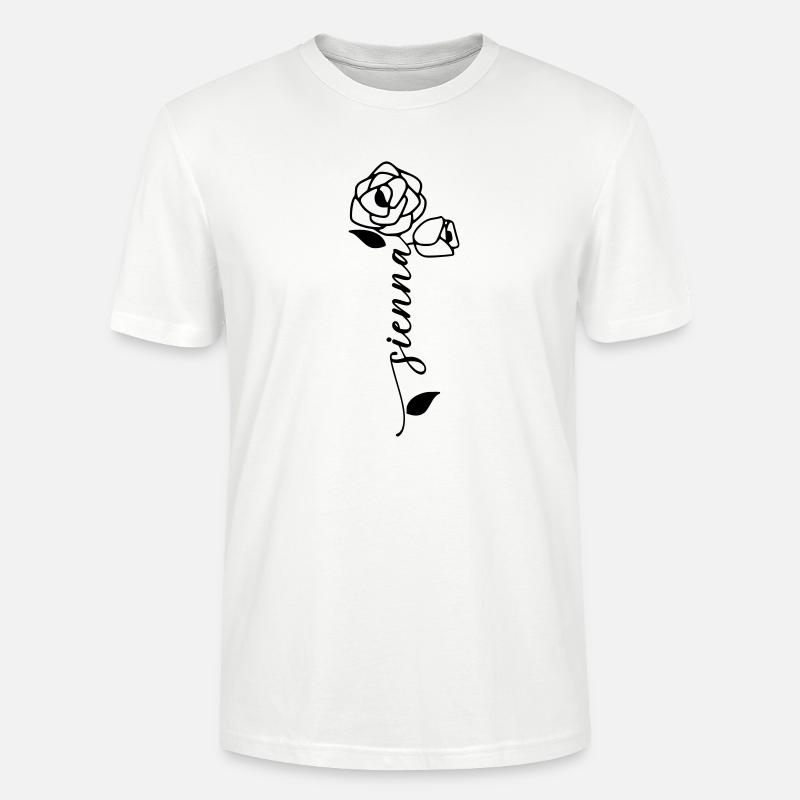 Sienne Nom Prénom Nom Fleur - T-shirt bio CRAFTER Stanley Stella Unisexe - blanc