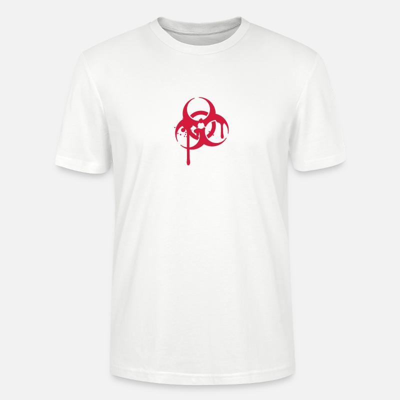 Biohazard Blut Logo Symbol Spritzer - Stanley/Stella Unisex Bio-T-Shirt CRAFTER - Weiß