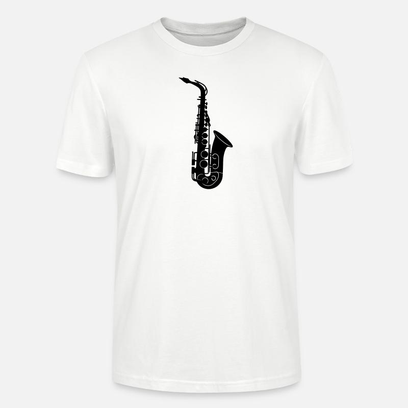 Saxophon - Stanley/Stella Unisex Bio-T-Shirt CRAFTER - Weiß