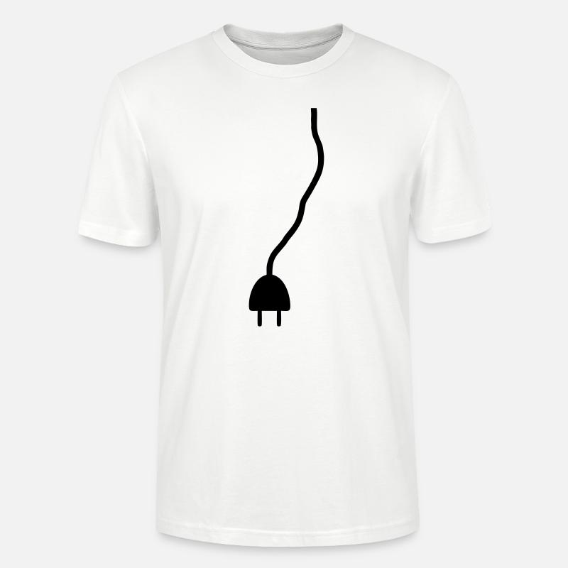 Power - plug - Stanley/Stella CRAFTER Unisex Organic T-Shirt - white