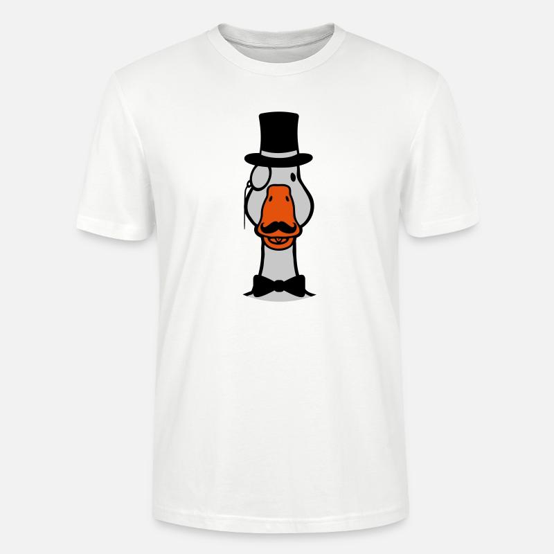 Zylinder Comic Gans Sir - Stanley/Stella Unisex Bio-T-Shirt CRAFTER - Weiß