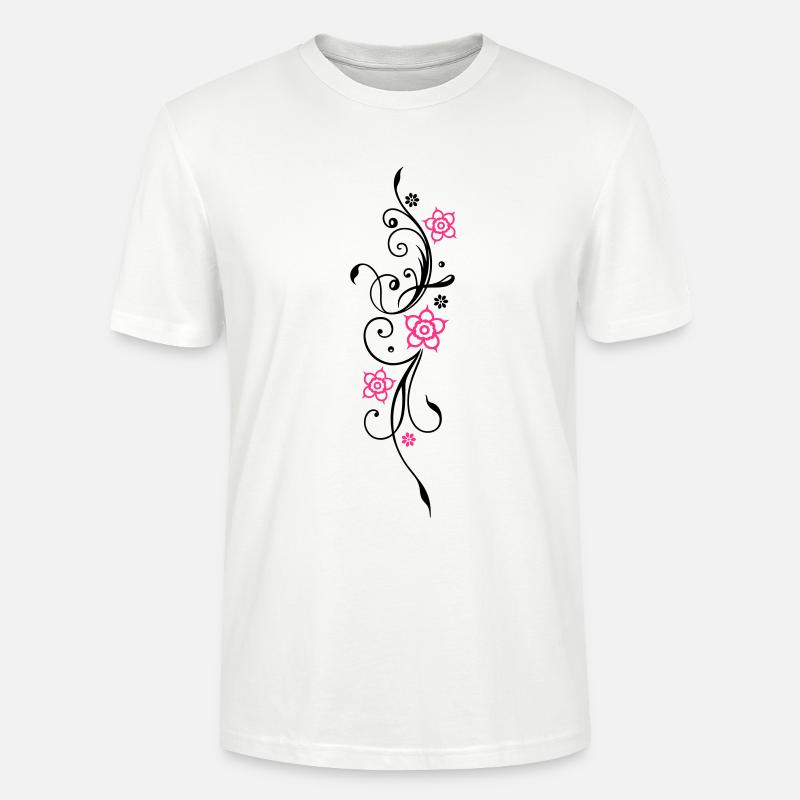 Belle fleurs en filigrane. Élément floral. - T-shirt bio CRAFTER Stanley Stella Unisexe - blanc
