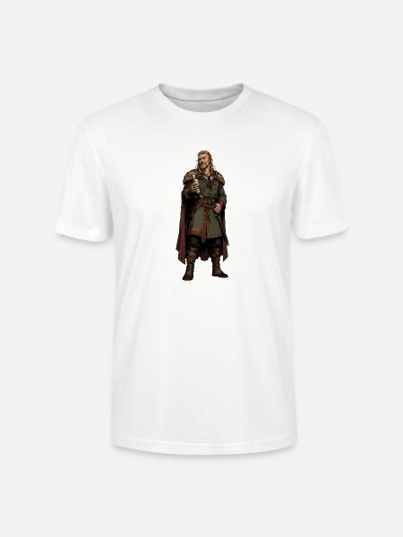 Viking-Krieger mit Kelch und Pelz - Stanley/Stella Unisex Bio-T-Shirt CRAFTER - Weiß