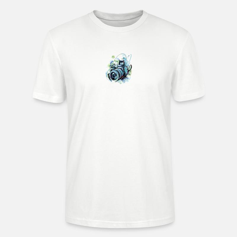 Caméra en éclats urbains - T-shirt bio CRAFTER Stanley Stella Unisexe - blanc