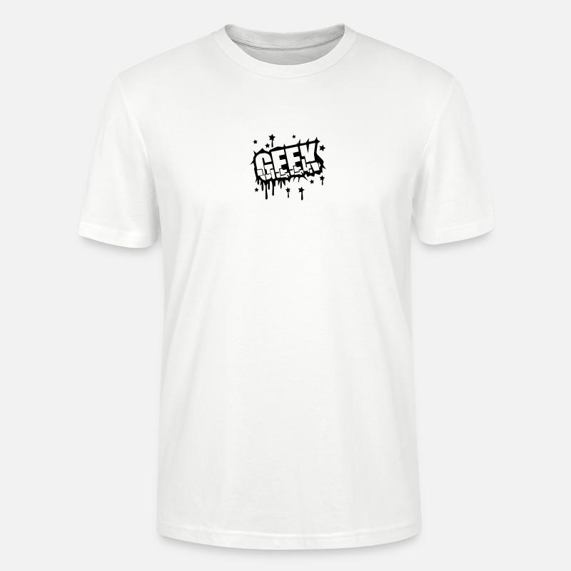 Geek Zerbrochenes Graffiti Design - Stanley/Stella CRAFTER Unisex Organic T-Shirt - white