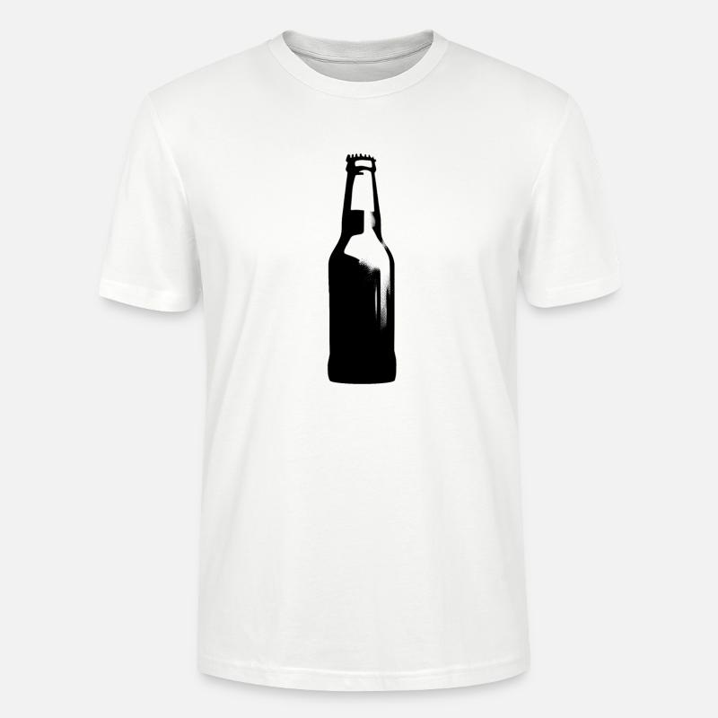 Einfach Bier | Silhouette einer Bierflasche - Stanley/Stella Unisex Bio-T-Shirt CRAFTER - Weiß