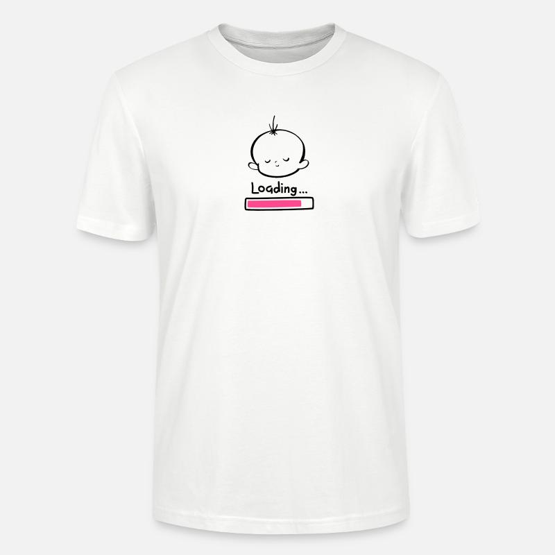 Baby Loading minimal Design - Stanley/Stella Unisex Bio-T-Shirt CRAFTER - Weiß