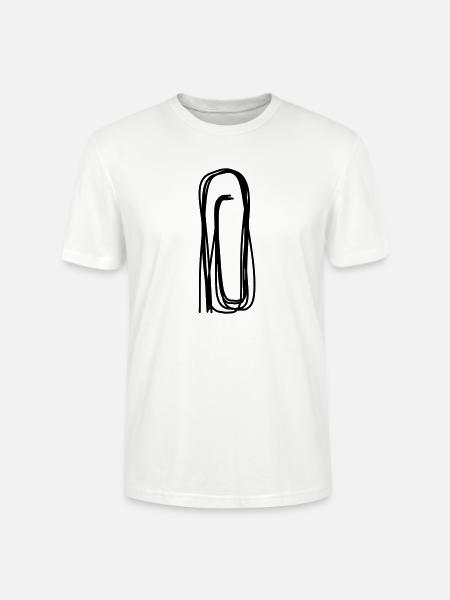 Büroklammer handgezeichnet - Stanley/Stella Unisex Bio-T-Shirt CRAFTER - Weiß