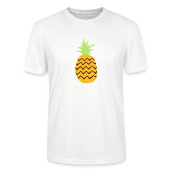 pineapple - Stanley/Stella CRAFTER Unisex Organic T-Shirt - white - Front - Alina (178cm) & Michal (187cm)