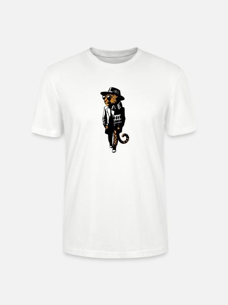 Leopard dandy - Stanley/Stella CRAFTER Unisex Organic T-Shirt - white