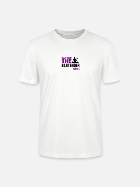 Keep Calm Barkeeper Design - Stanley/Stella Unisex Bio-T-Shirt CRAFTER - Weiß