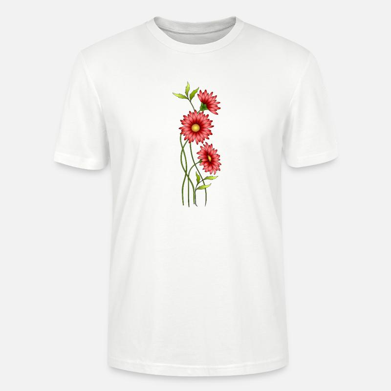 Blumen - Stanley/Stella Unisex Bio-T-Shirt CRAFTER - Weiß