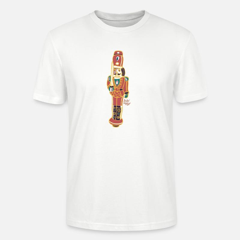 Bunter Nussknacker Deco Design - Stanley/Stella Unisex Bio-T-Shirt CRAFTER - Weiß