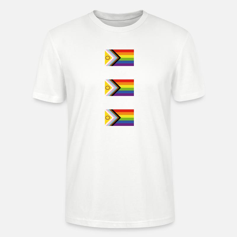 Progress Inclusive Pride Rainbow Flag LGBTQ+ - Stanley/Stella Unisex Bio-T-Shirt CRAFTER - Weiß