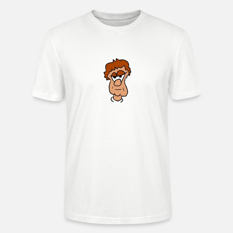 Comic Kopf Farbe - Stanley/Stella Unisex Bio-T-Shirt CRAFTER - Weiß