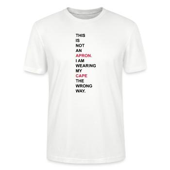 Tablier - T-shirt bio CRAFTER Stanley Stella Unisexe - blanc - Devant - Alina (178cm) & Michal (187cm)