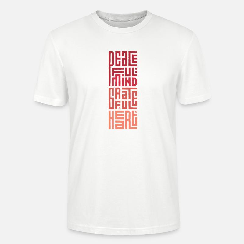 Friedlicher Geist Dankbares Herz - Stanley/Stella Unisex Bio-T-Shirt CRAFTER - Weiß