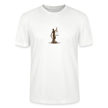 Justice - Stanley/Stella CRAFTER Unisex Organic T-Shirt - white - Front - Alina (178cm) & Michal (187cm)