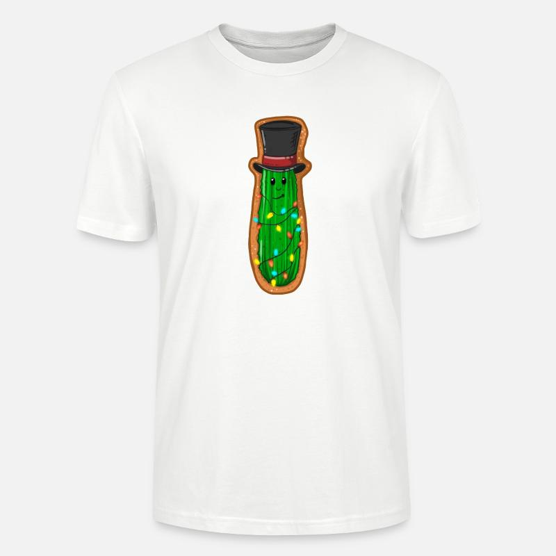 Concombre de Noël avec haut-de-forme - T-shirt bio CRAFTER Stanley Stella Unisexe - blanc