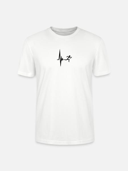 Heartbeat pulse frequency icon race - Stanley/Stella CRAFTER Unisex Organic T-Shirt - white