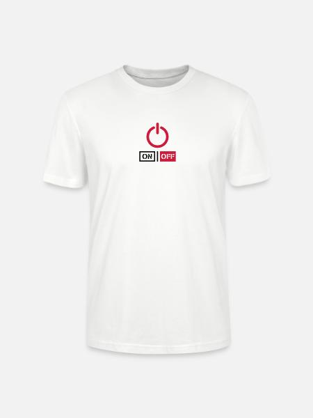 Off On Power Schalter Design - Stanley/Stella CRAFTER Unisex Organic T-Shirt - white